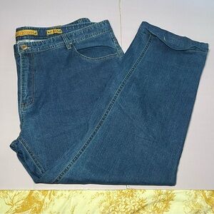 Enzo Tovare 16/42 Stretch Straight Leg Plus Size Flattering Blue Denim Jeans